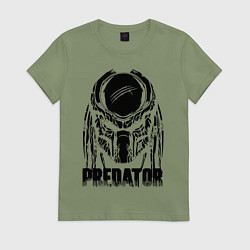 Футболка хлопковая женская Predator Mask, цвет: авокадо
