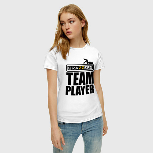 Женская футболка Brazzers Team Player / Белый – фото 3