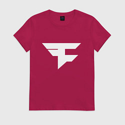 Футболка хлопковая женская FAZE Symbol, цвет: маджента
