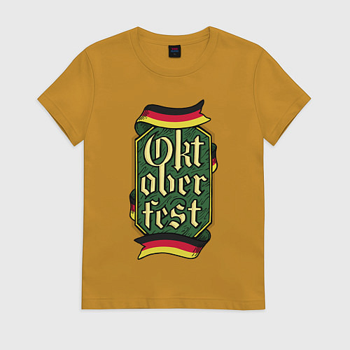 Женская футболка Oktoberfest Germany / Горчичный – фото 1