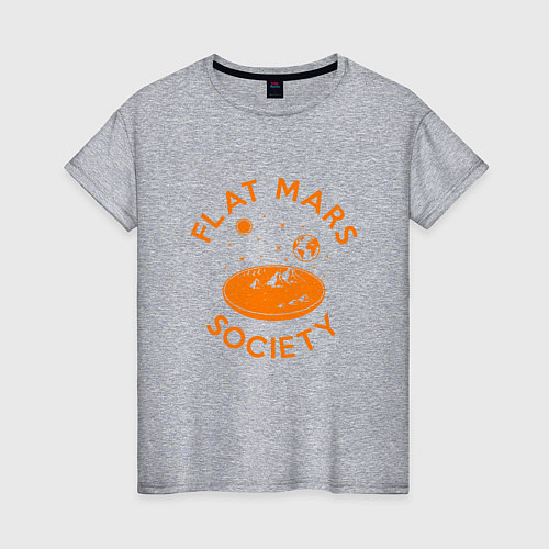 Женская футболка Flat Mars Society / Меланж – фото 1