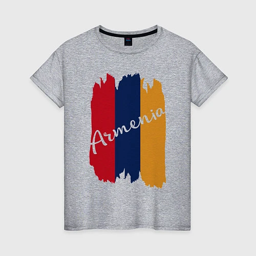 Женская футболка Armenia in my heart / Меланж – фото 1