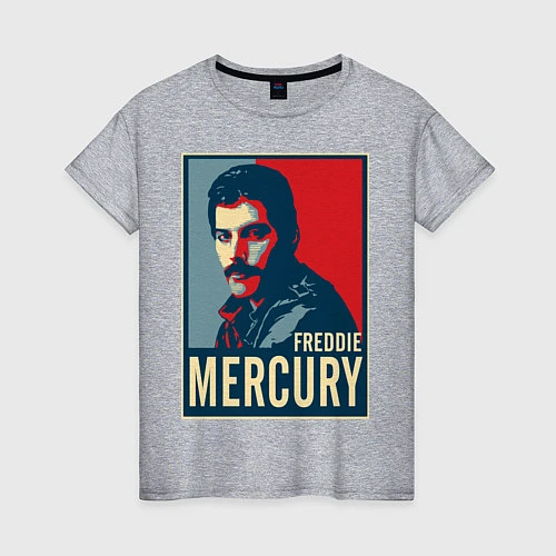 Женская футболка Freddie Mercury / Меланж – фото 1
