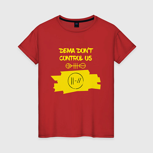 Женская футболка Dema Don't Control Us / Красный – фото 1