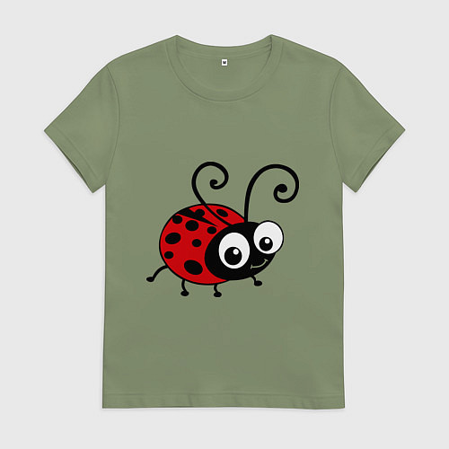 Женская футболка Божья коровка / Авокадо – фото 1