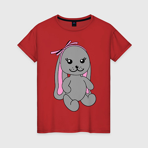 Женская футболка Зайка-игрушка / Красный – фото 1