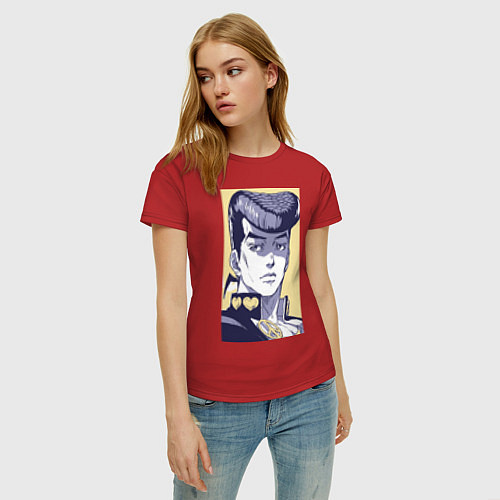 Женская футболка Джоскэ Хигашиката / Красный – фото 3