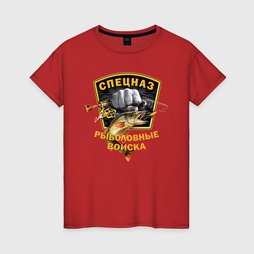 Женская футболка СПЕЦНАЗ - Рыболовные войска / Красный – фото 1