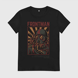 Футболка хлопковая женская Армия, цвет: черный