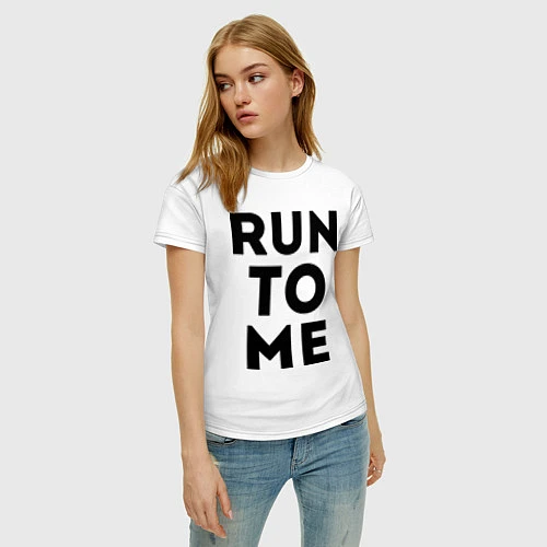 Женская футболка Run to me / Белый – фото 3
