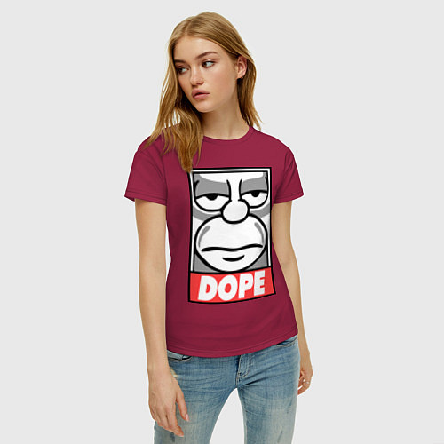 Женская футболка Homer dope / Маджента – фото 3