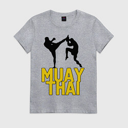 Футболка хлопковая женская Muay Thai, цвет: меланж