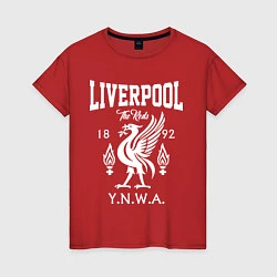 Футболка хлопковая женская Liverpool YNWA, цвет: красный