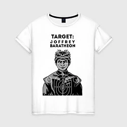 Футболка хлопковая женская Target: Joffrey Baratheon, цвет: белый