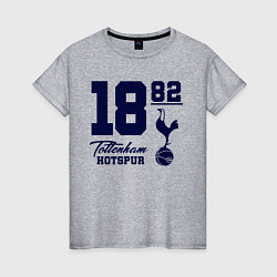 Футболка хлопковая женская FC Tottenham 1882, цвет: меланж