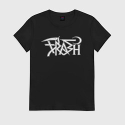 Футболка хлопковая женская Trash gang, цвет: черный