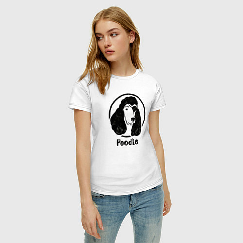 Женская футболка Пират Пудель / Белый – фото 3