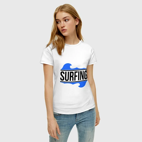 Женская футболка Surfing / Белый – фото 3