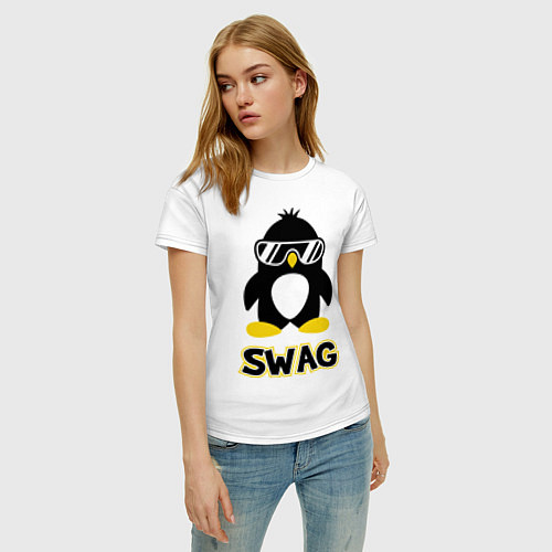 Женская футболка SWAG Penguin / Белый – фото 3