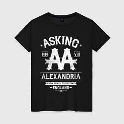 Футболка хлопковая женская Asking Alexandria: England, цвет: черный