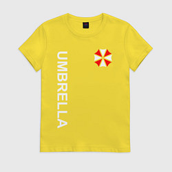 Футболка хлопковая женская UMBRELLA CORP, цвет: желтый