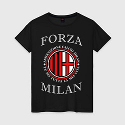 Футболка хлопковая женская Forza Milan, цвет: черный
