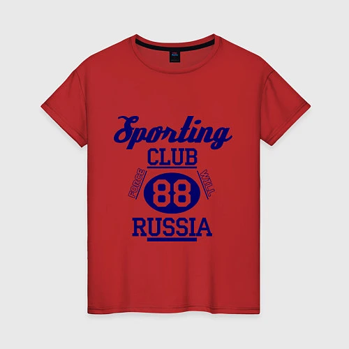 Женская футболка Sporting club / Красный – фото 1