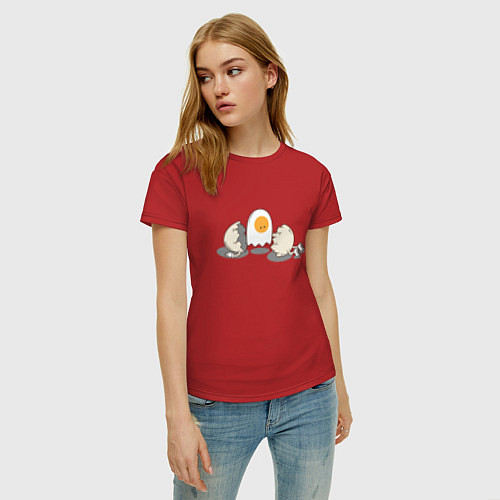 Женская футболка Egg Soul / Красный – фото 3