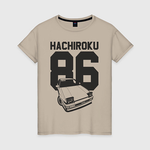 Женская футболка Toyota AE86 Hachiroku / Миндальный – фото 1