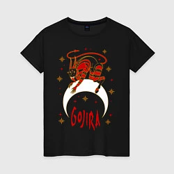 Футболка хлопковая женская Gojira: Evil Demon, цвет: черный
