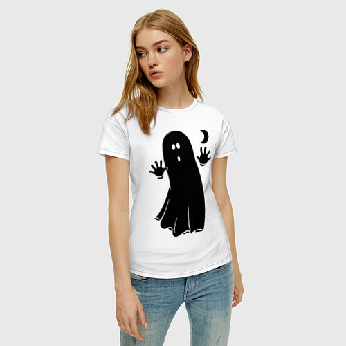 Женская футболка Приведение / Белый – фото 3