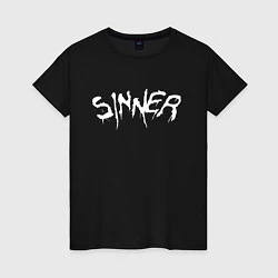 Футболка хлопковая женская SINNER, цвет: черный