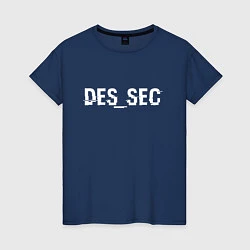 Футболка хлопковая женская DED_SEC, цвет: тёмно-синий