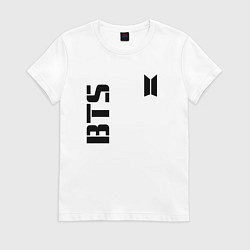 Футболка хлопковая женская BTS Army, цвет: белый