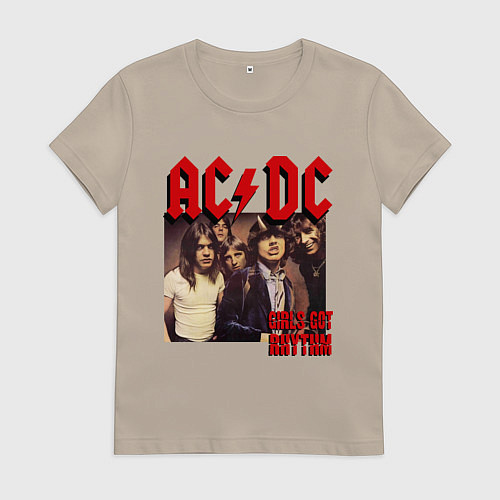 Женская футболка Girls got the rhythm / Миндальный – фото 1