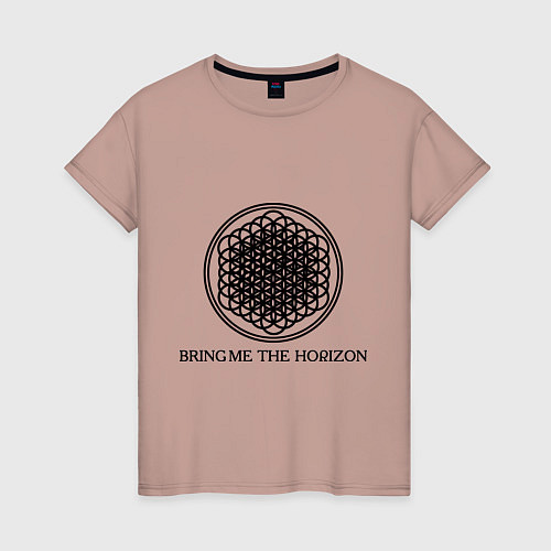 Женская футболка Bring me the horizon / Пыльно-розовый – фото 1