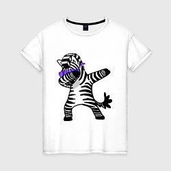 Футболка хлопковая женская Zebra DAB, цвет: белый
