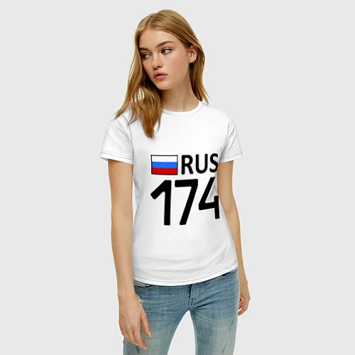 Женская футболка RUS 174 / Белый – фото 3