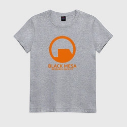 Футболка хлопковая женская Black Mesa: Research Facility, цвет: меланж