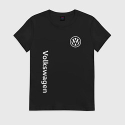 Футболка хлопковая женская VOLKSWAGEN, цвет: черный