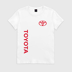 Футболка хлопковая женская TOYOTA, цвет: белый