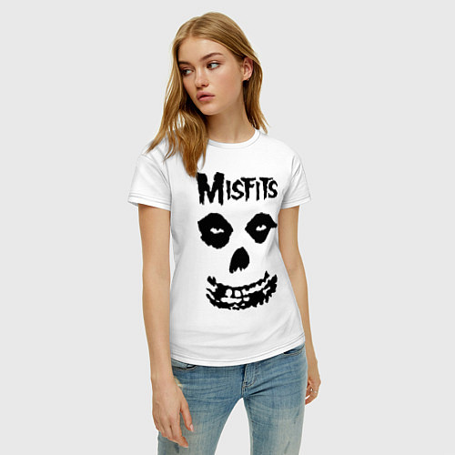 Женская футболка Misfits Face / Белый – фото 3