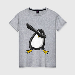 Футболка хлопковая женская DAB Pinguin, цвет: меланж