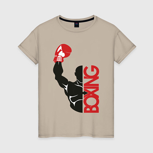 Женская футболка Boxing / Миндальный – фото 1