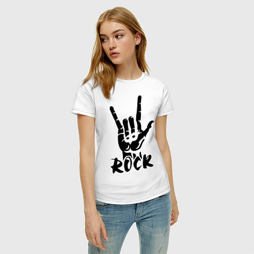 Женская футболка Real Rock / Белый – фото 3