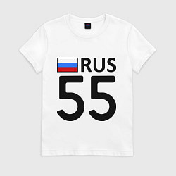 Футболка хлопковая женская RUS 55, цвет: белый