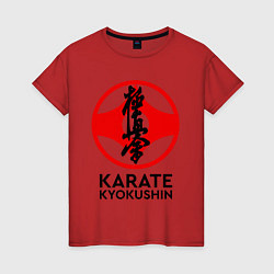 Футболка хлопковая женская Karate Kyokushin, цвет: красный