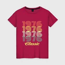 Футболка хлопковая женская 1976 Classic, цвет: маджента