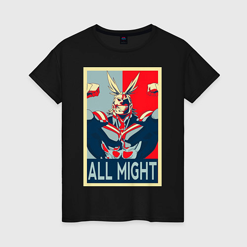 Женская футболка All Might / Черный – фото 1