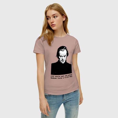 Женская футболка Сияние - Джек Николсон / Пыльно-розовый – фото 3